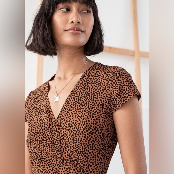 & OTHER STORIES Leo Midi Wrap Dress - Picture 2 of 6